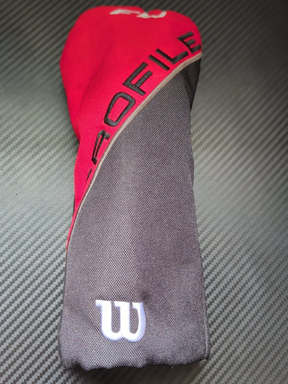 Wilson Profile Fairway Wood (FW) Rescue Golf Club Head Cover - Red/Black